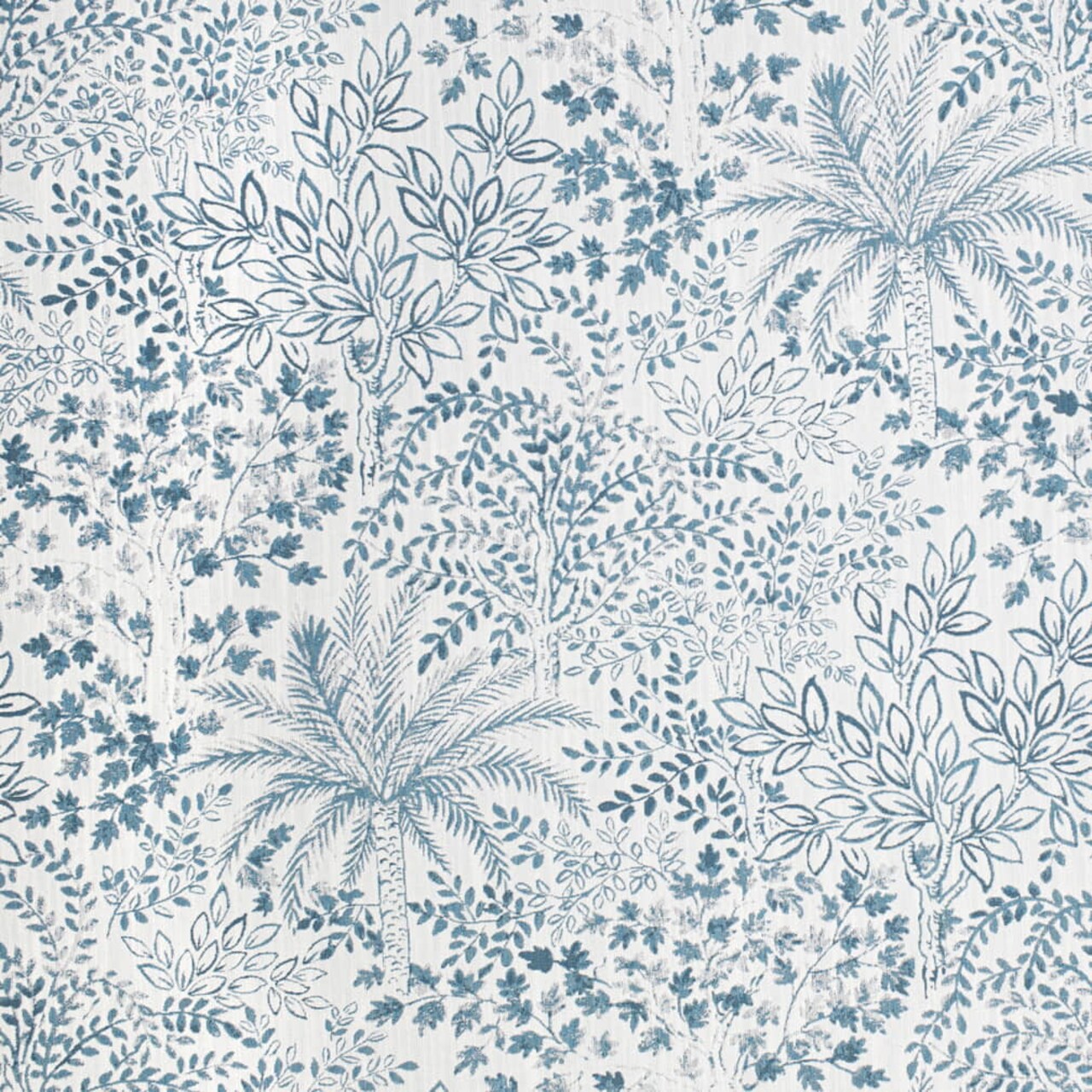 Ocean - Aqua & Teal Leaves,Tropical & Botanical Upholstery Fabric 54 Inches"